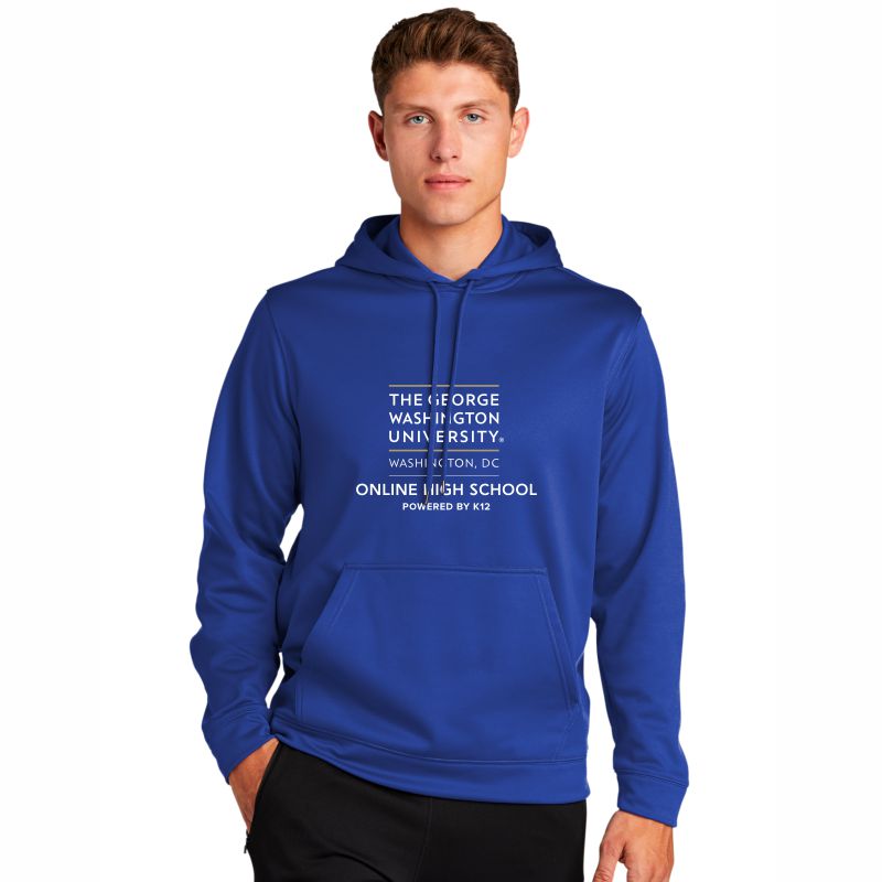 GWUOHS LOGO PERFORMANCE HOODED SWEATSHIRT