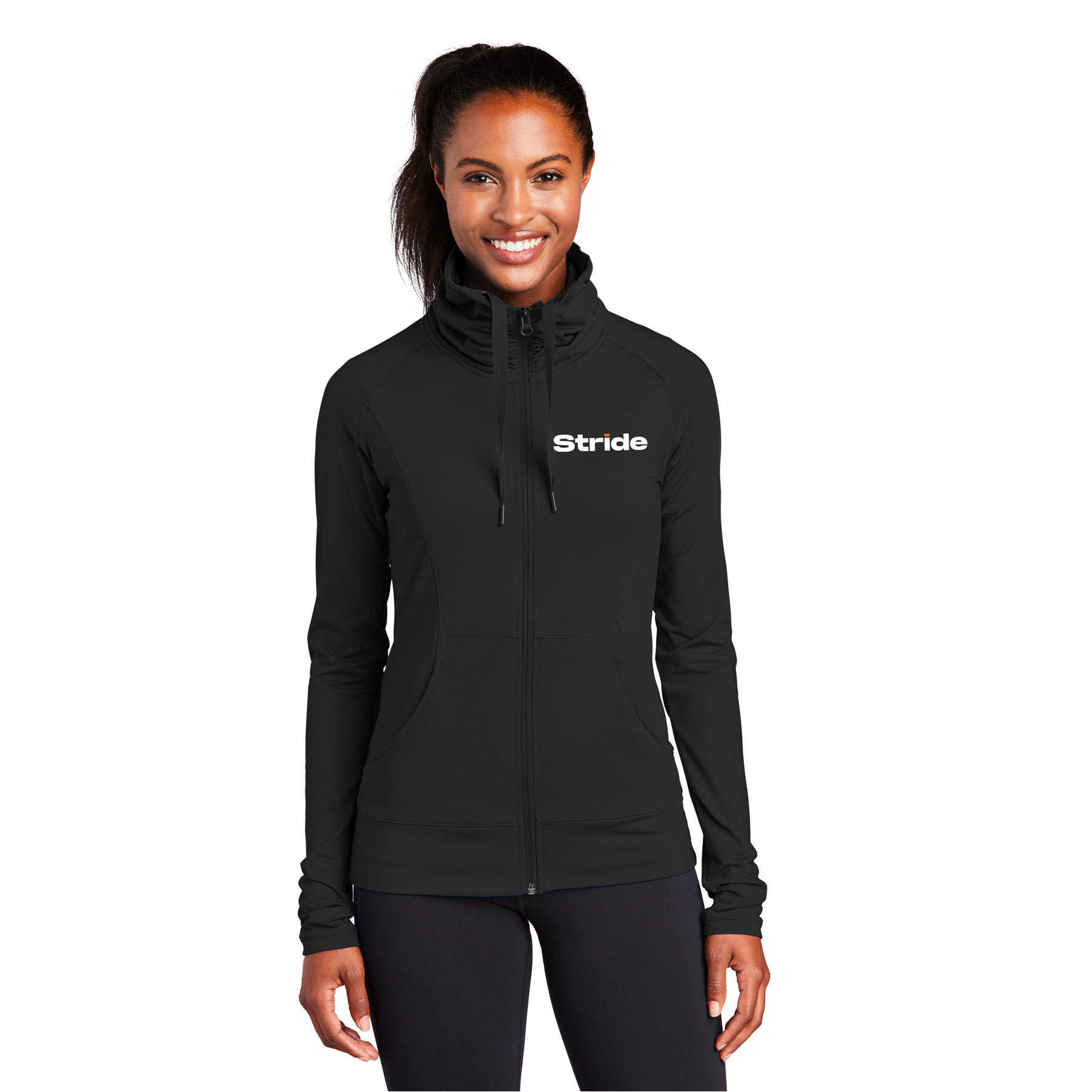 STRIDE EMBROIDERED SPORT-WICK STRETCH FULL-ZIP JACKET