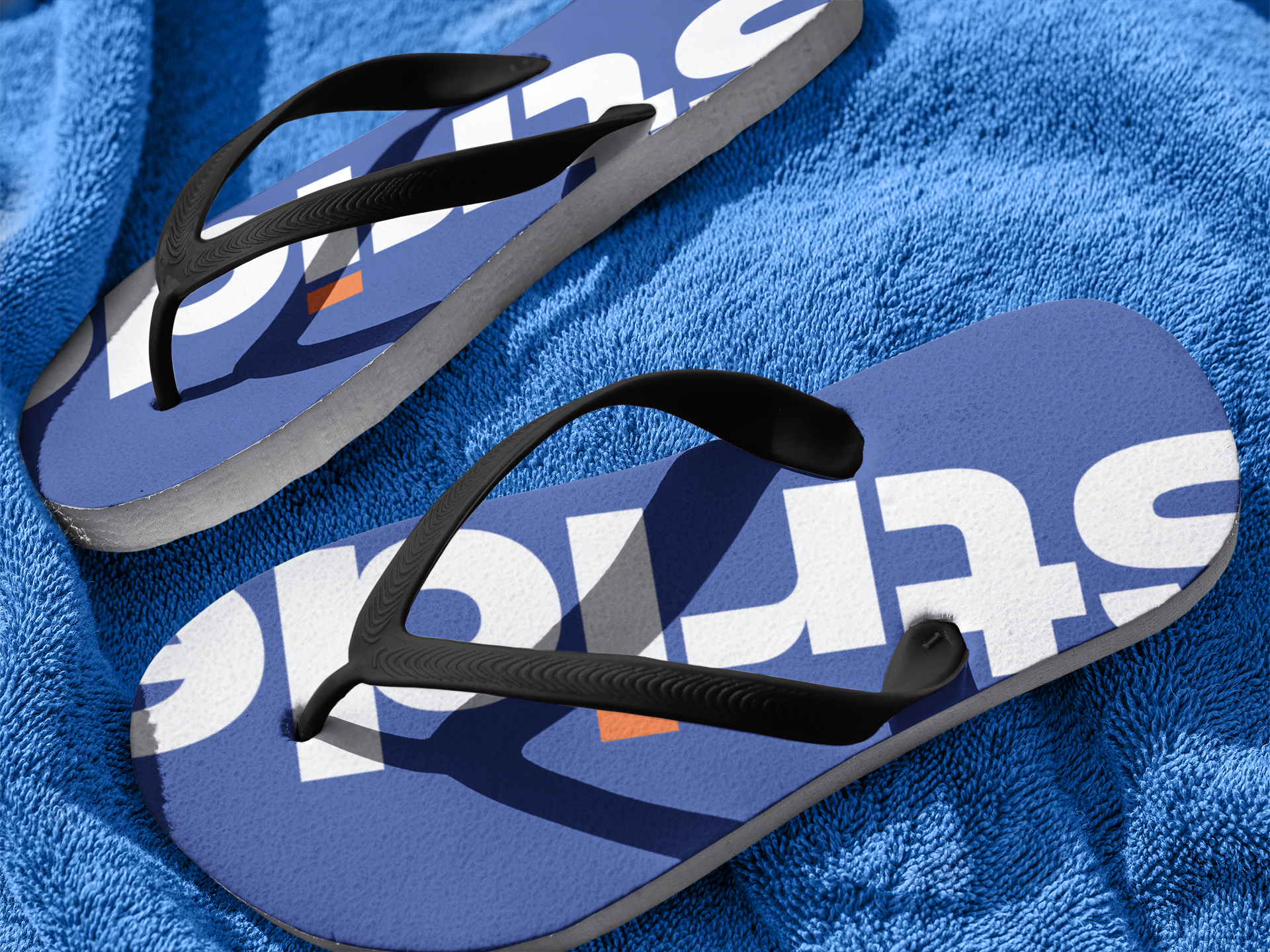 STRIDE LOGO FLIP FLOPS