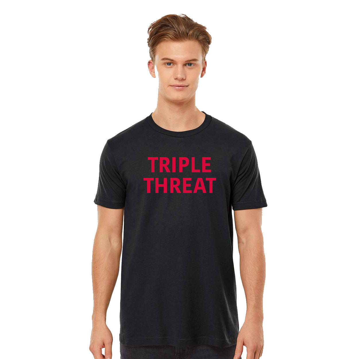 TRIPLE THREAT YOUTH, WOMEN'S & MEN'S SHORT SLEEVE FASHION TEE - BLACK