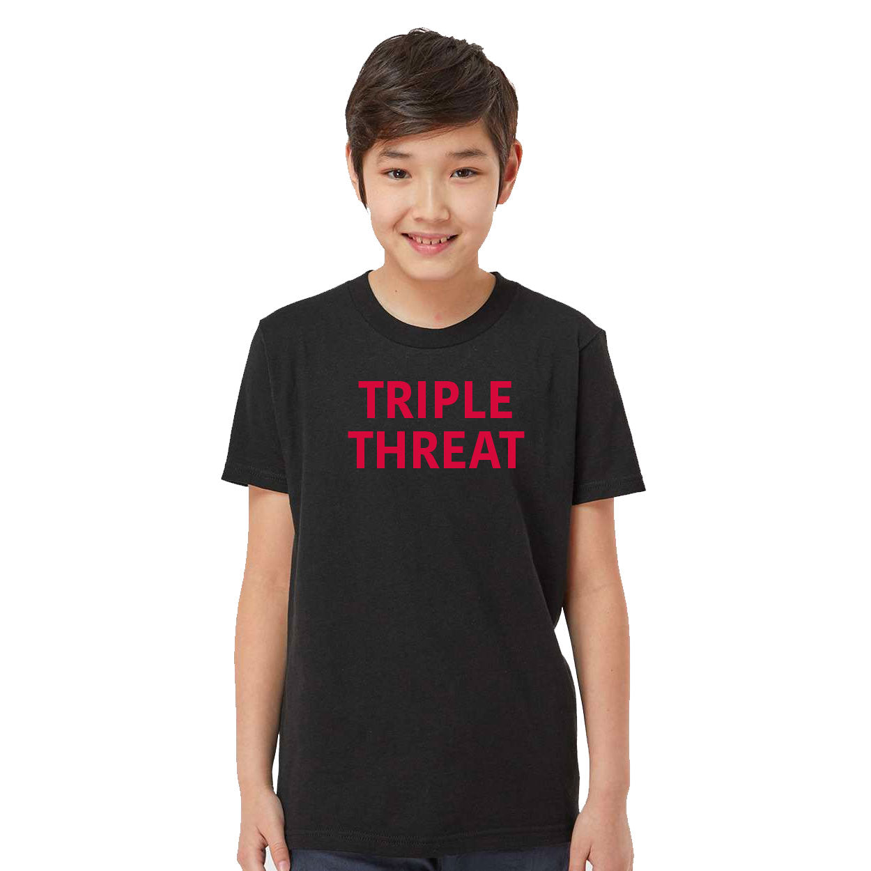 TRIPLE THREAT YOUTH, WOMEN'S & MEN'S SHORT SLEEVE FASHION TEE - BLACK