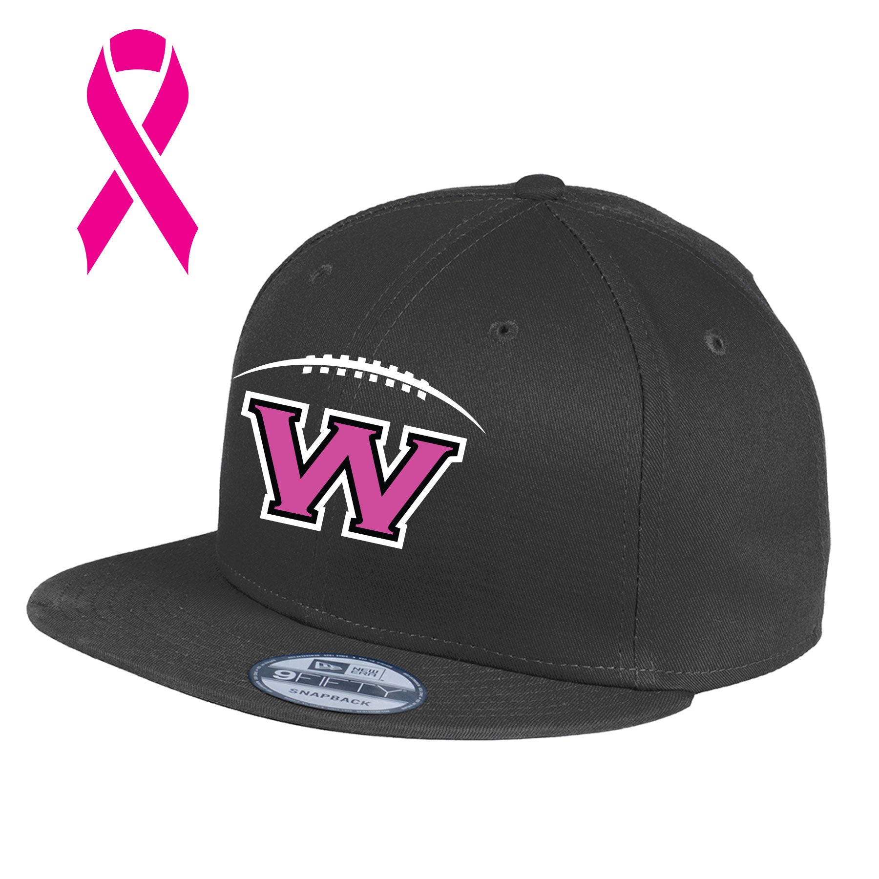 WESTVIEW FOOTBALL - NEW ERA¨ FLAT BILL SNAPBACK CAP - BREAST CANCER MONTH LOGO