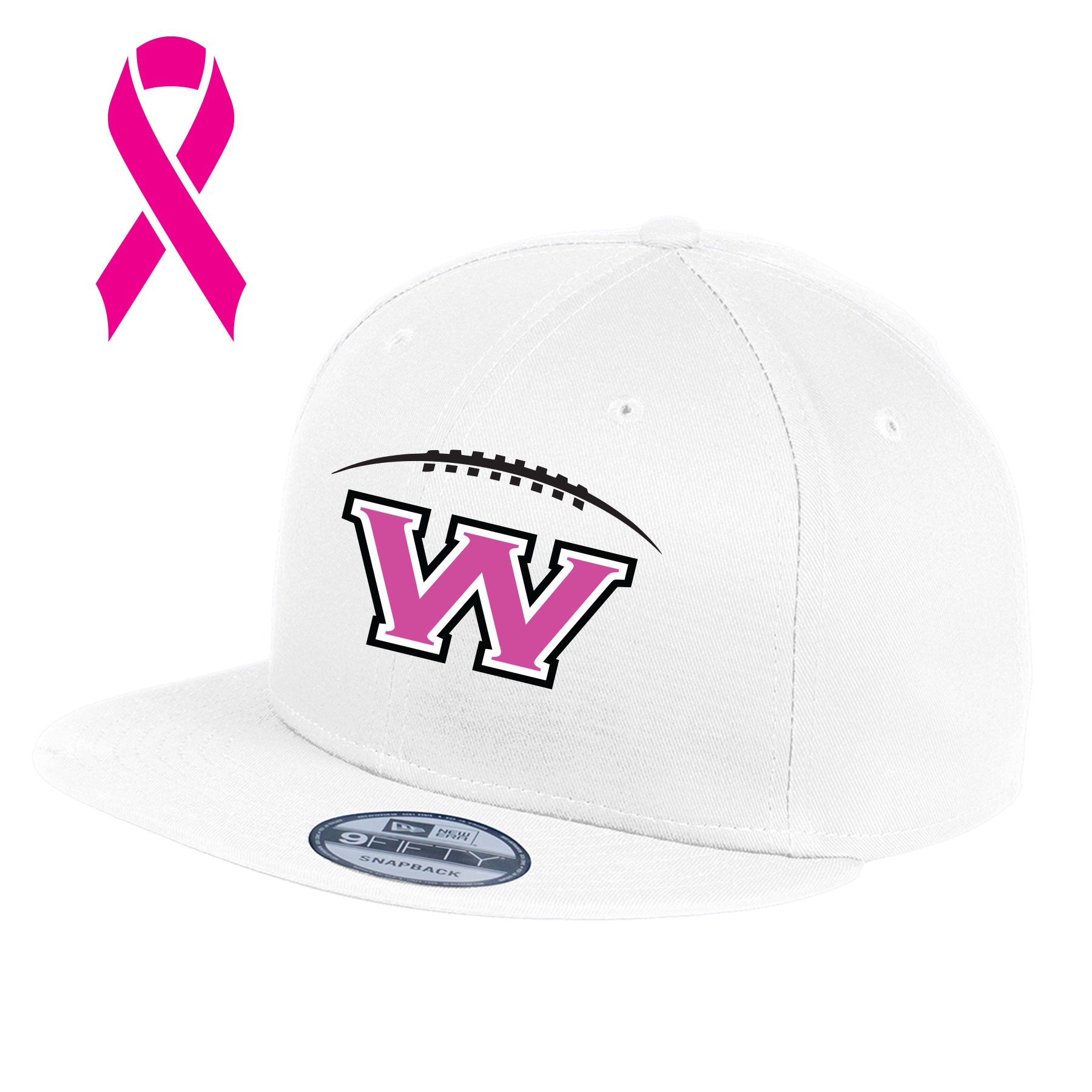 WESTVIEW FOOTBALL - NEW ERA¨ FLAT BILL SNAPBACK CAP - BREAST CANCER MONTH LOGO