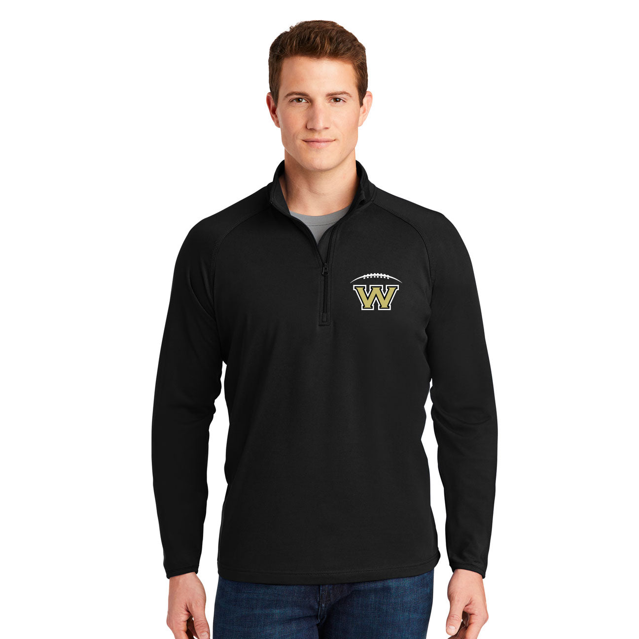 WESTVIEW FOOTBALL LOGO STRETCH 1/4-ZIP PULLOVER