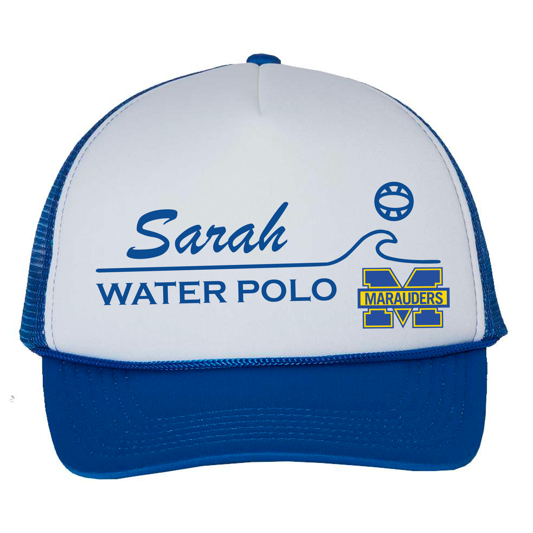 MIRA MESA WATER POLO FOAM CAP WITH MESH BACK
