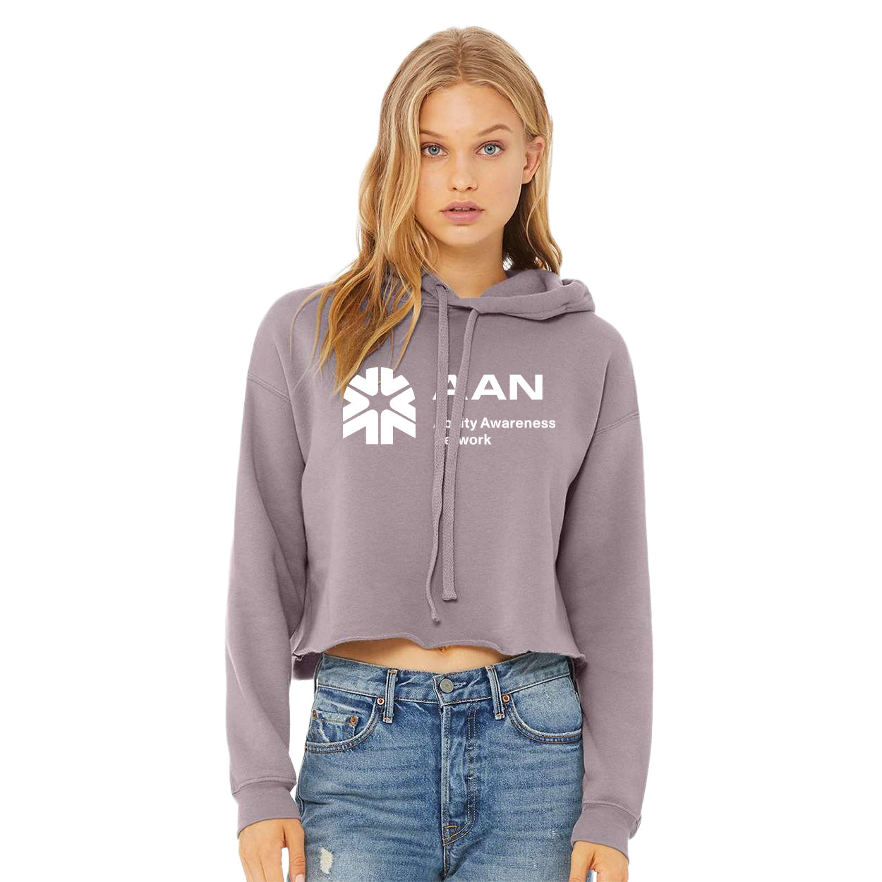 AAN LOGO WOMEN'S CROP FLEECE HOODIE SWEATSHIRT