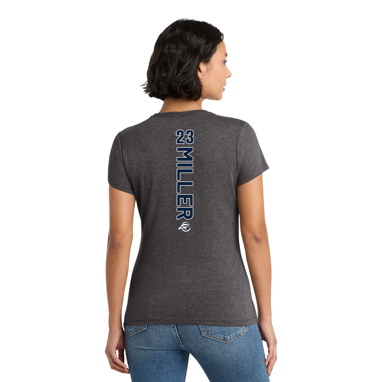 HAWKS BASEBALL PLAYER NAME (VERTICAL) WOMENÕS PERFECT TRI TEE