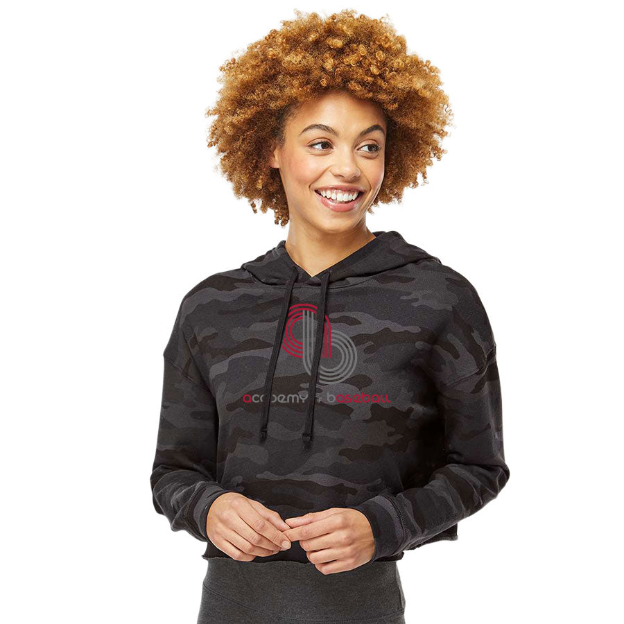 ACADEMY OF BASEBALL LOGO DISTRESSED - INDEPENDENT TRADING CO. CROP HOODED PULLOVER