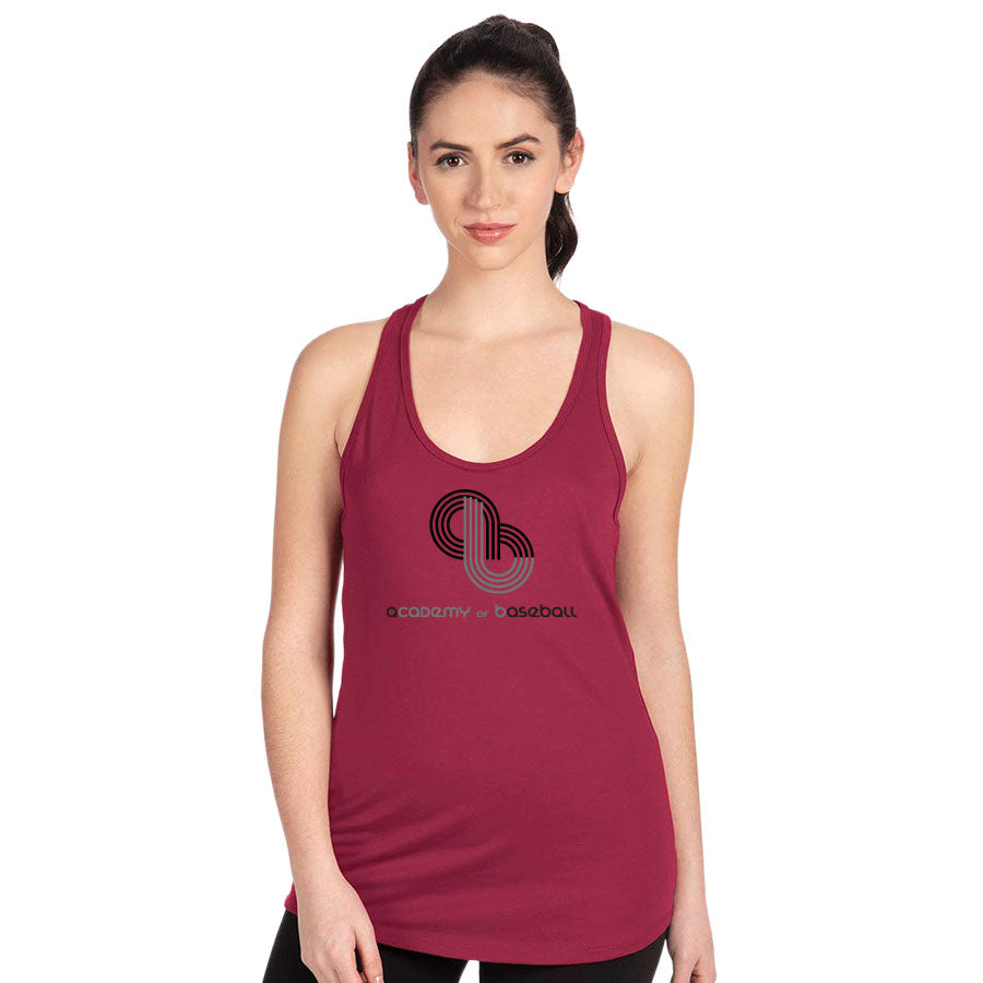 ACADEMY OF BASEBALL LOGO WOMENÕS IDEAL RACERBACK TANK