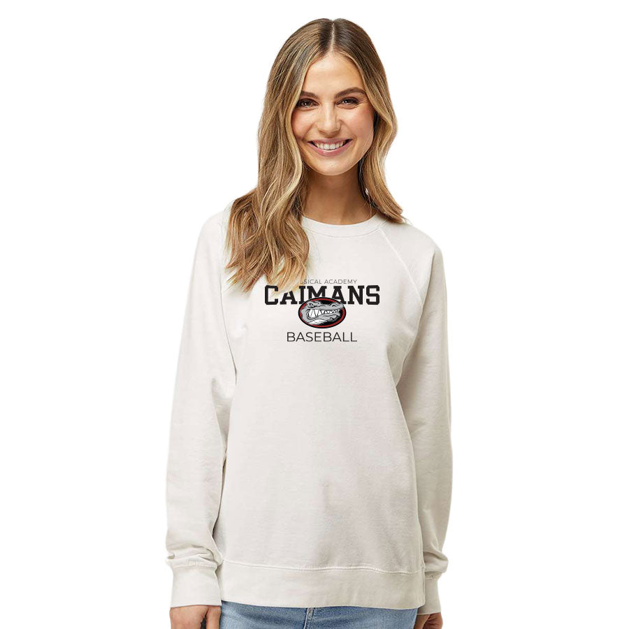 CLASSICAL ACADEMY BASEBALL PRIMARY LIGHTWEIGHT LOOPBACK TERRY CREWNECK SWEATSHIRT
