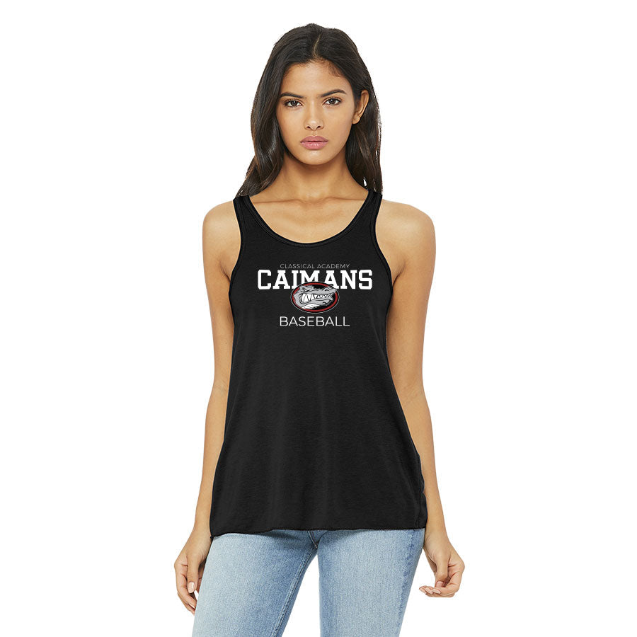 CLASSICAL ACADEMY BASEBALL PRIMARY BELLA+CANVAS  FLOWY RACERBACK TANK