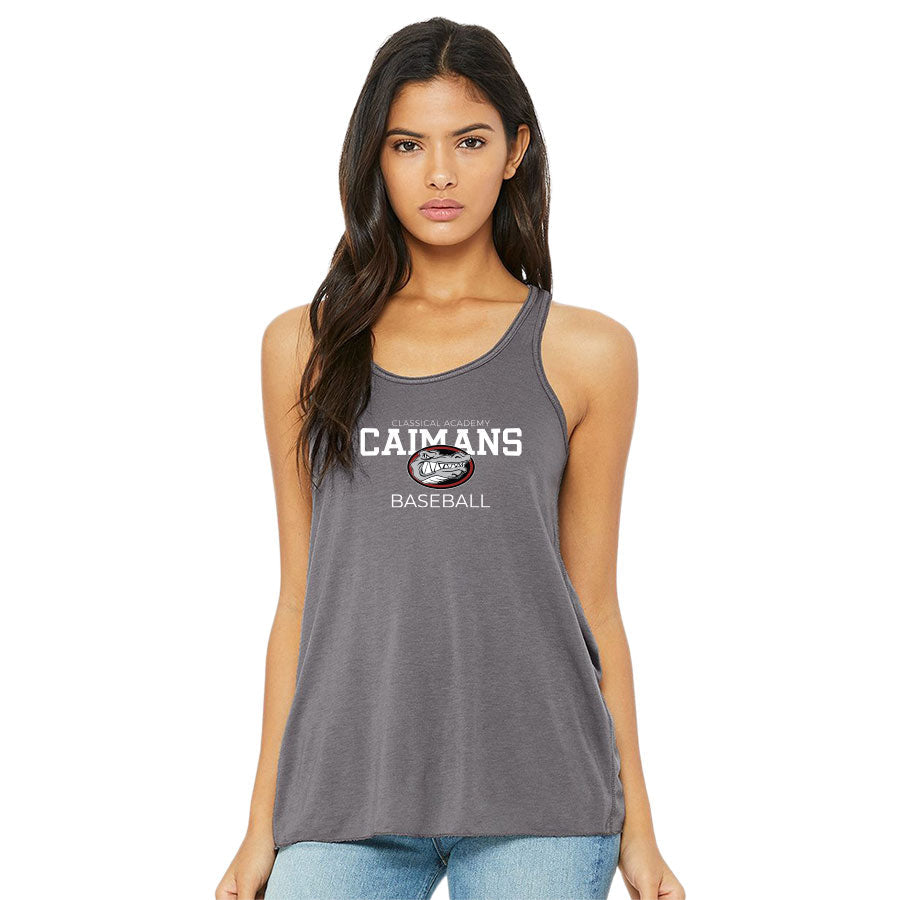 CLASSICAL ACADEMY BASEBALL PRIMARY BELLA+CANVAS  FLOWY RACERBACK TANK