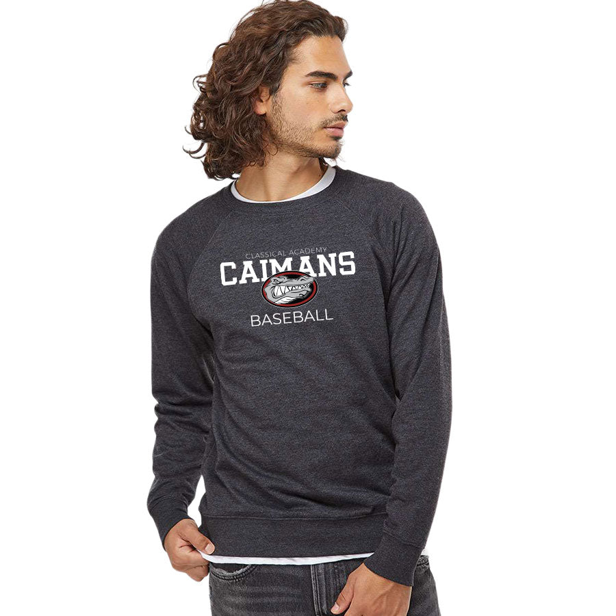 CLASSICAL ACADEMY BASEBALL PRIMARY LIGHTWEIGHT LOOPBACK TERRY CREWNECK SWEATSHIRT