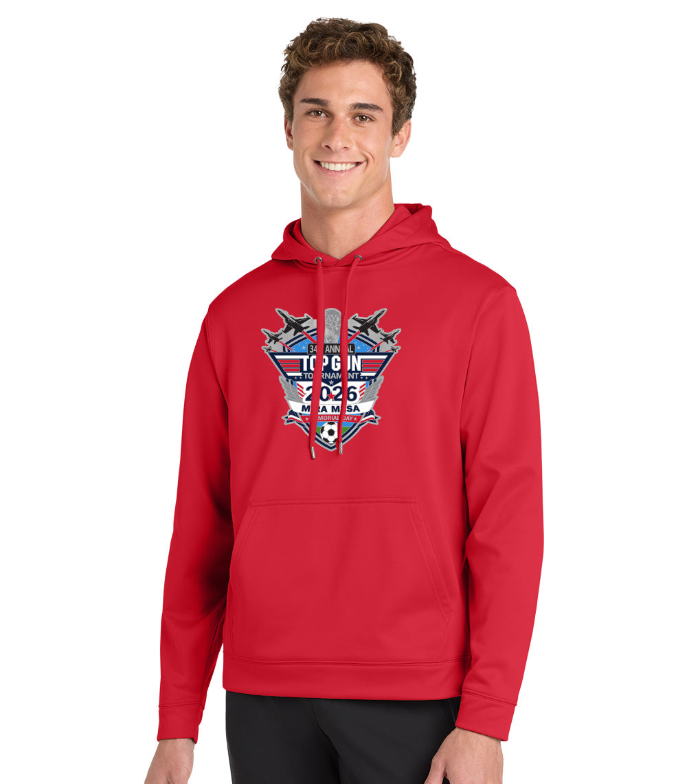 2026 MIRA MESA TOP GUN TOURNAMENT LOGO PERFORMANCE HOODED SWEATSHIRT