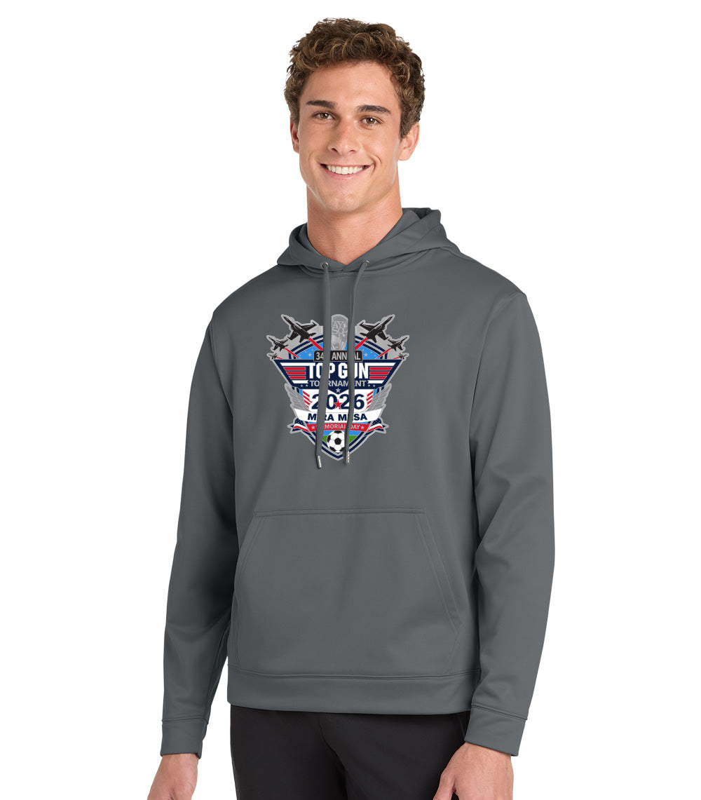 2026 MIRA MESA TOP GUN TOURNAMENT LOGO PERFORMANCE HOODED SWEATSHIRT