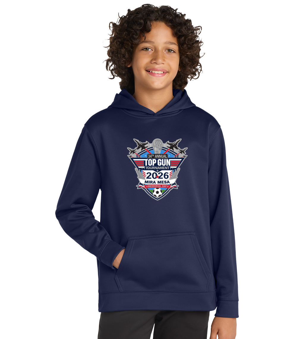 2026 MIRA MESA TOP GUN TOURNAMENT LOGO PERFORMANCE HOODED SWEATSHIRT
