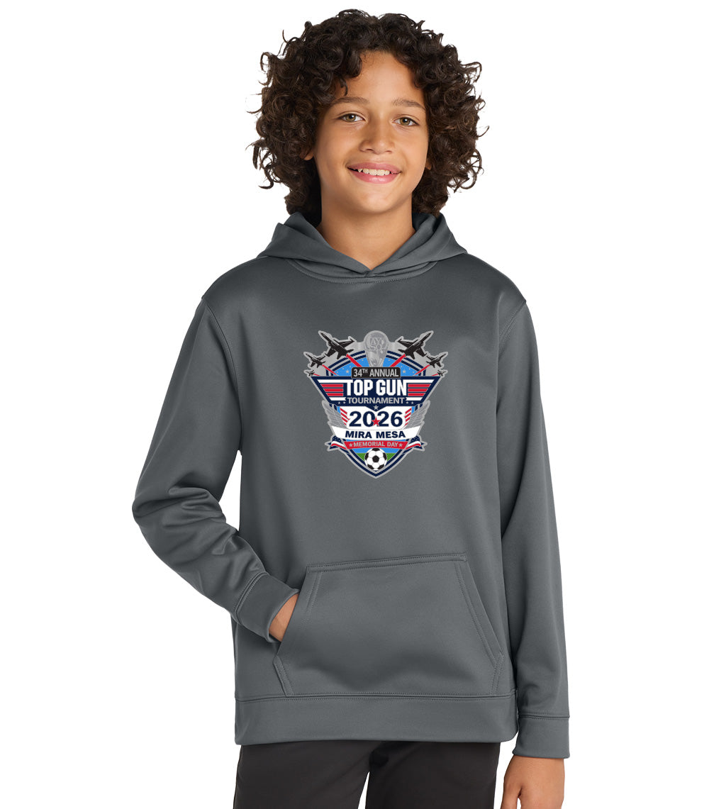 2026 MIRA MESA TOP GUN TOURNAMENT LOGO PERFORMANCE HOODED SWEATSHIRT