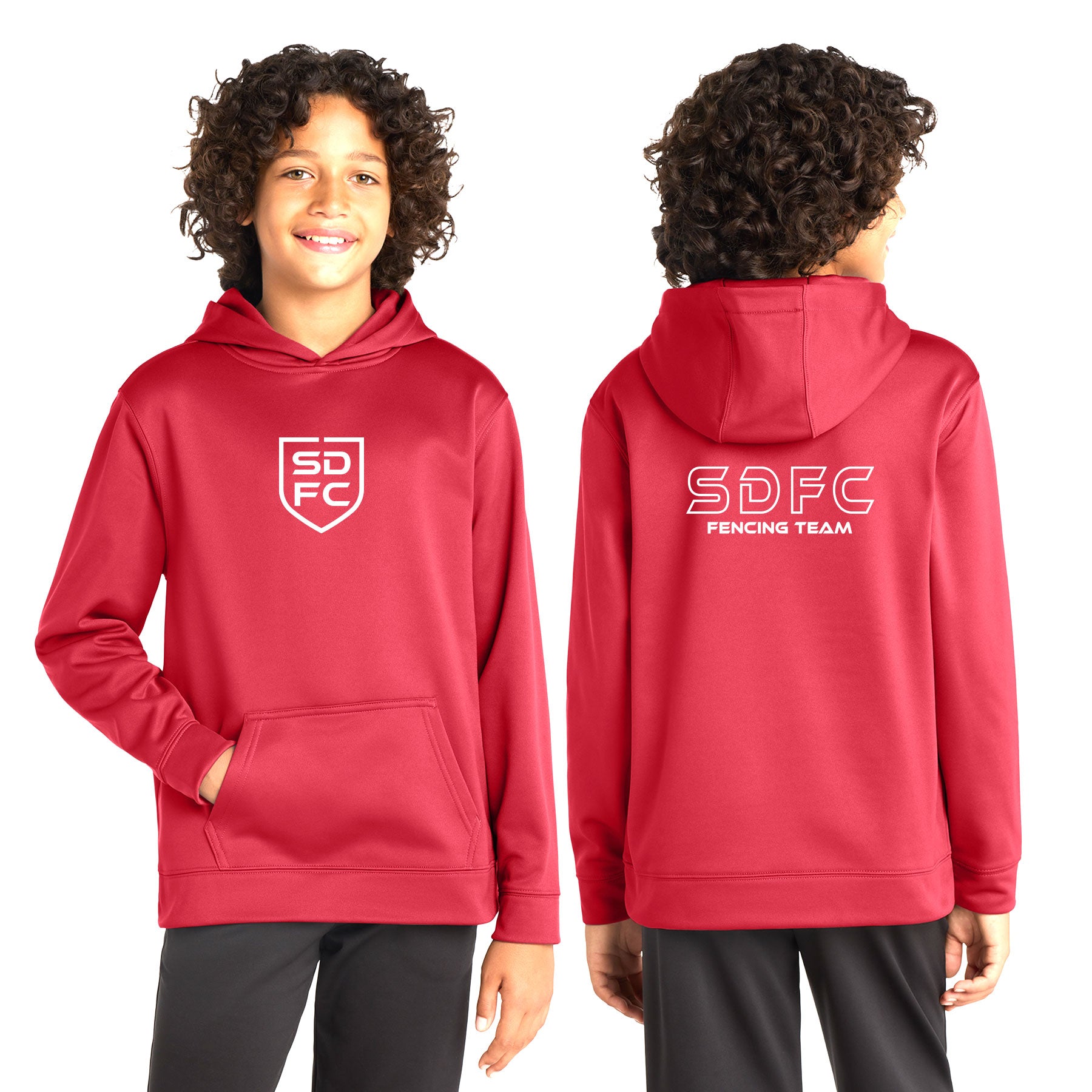SD FENCING LOGO PERFORMANCE HOODED SWEATSHIRT