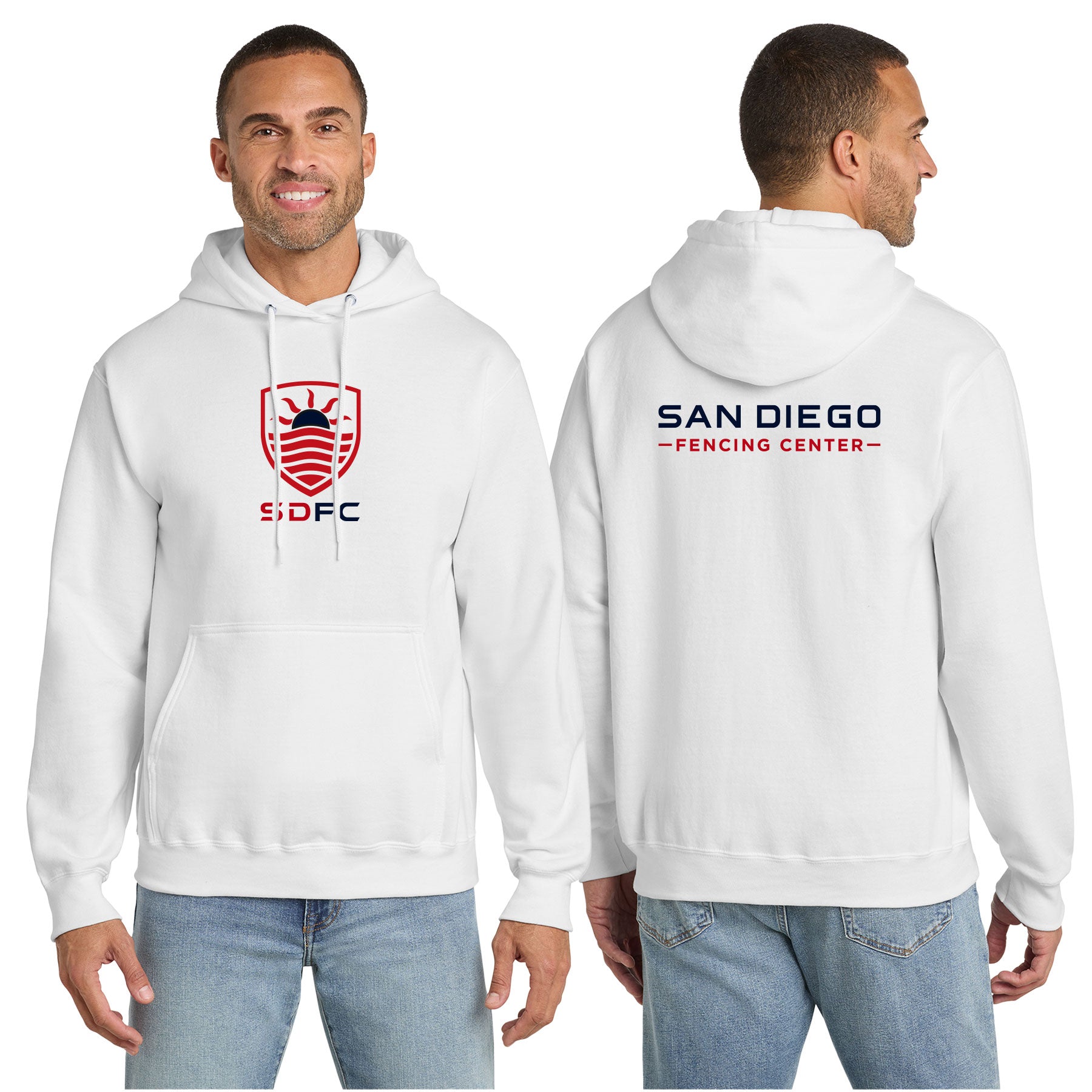 SD FENCING LOGO ESSENTIAL FLEECE PULLOVER HOODED SWEATSHIRT