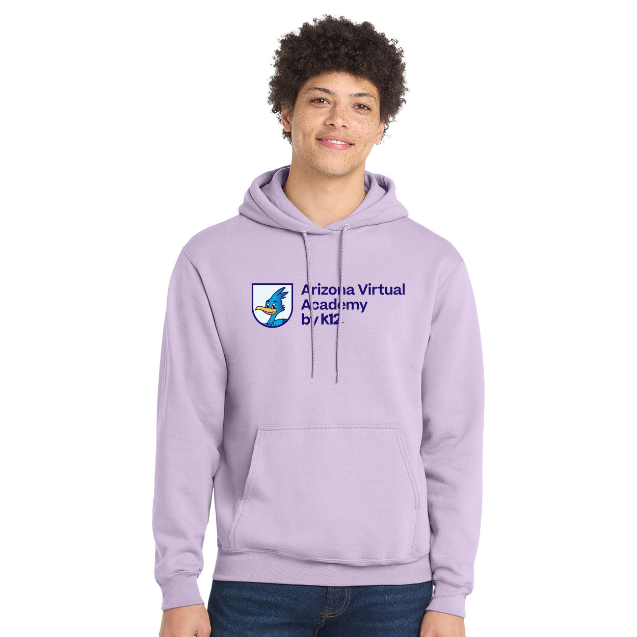AZVA LOGO CORE FLEECE PULLOVER HOODED SWEATSHIRT