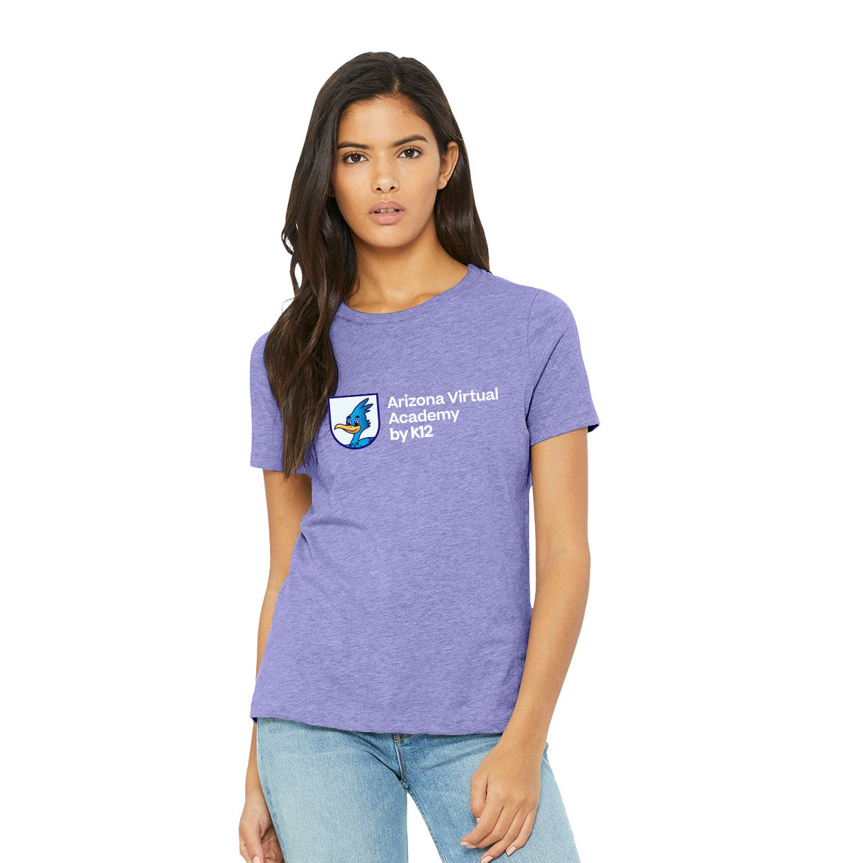 AZVA LOGO WOMEN'S RELAXED CVC TEE
