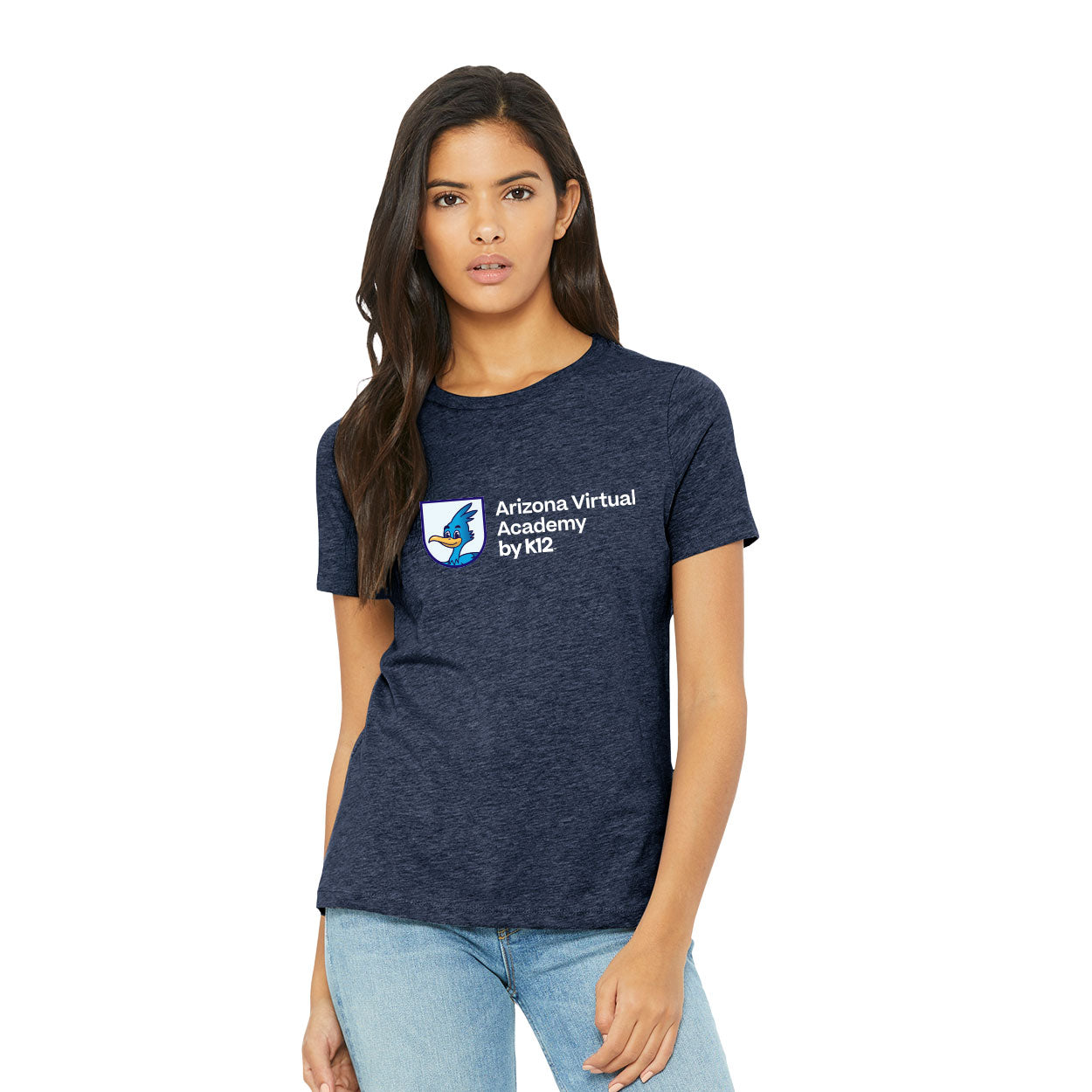 AZVA LOGO WOMEN'S RELAXED CVC TEE