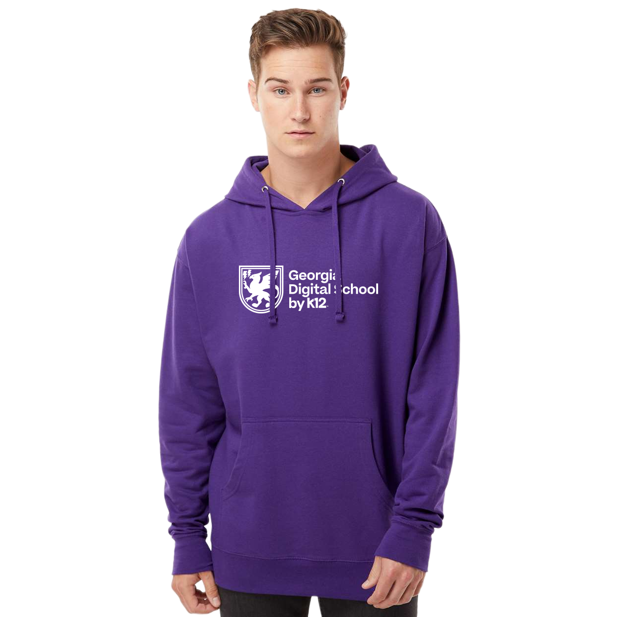 GEORGIA DIGITAL SCHOOL LOGO MIDWEIGHT HOODED SWEATSHIRT