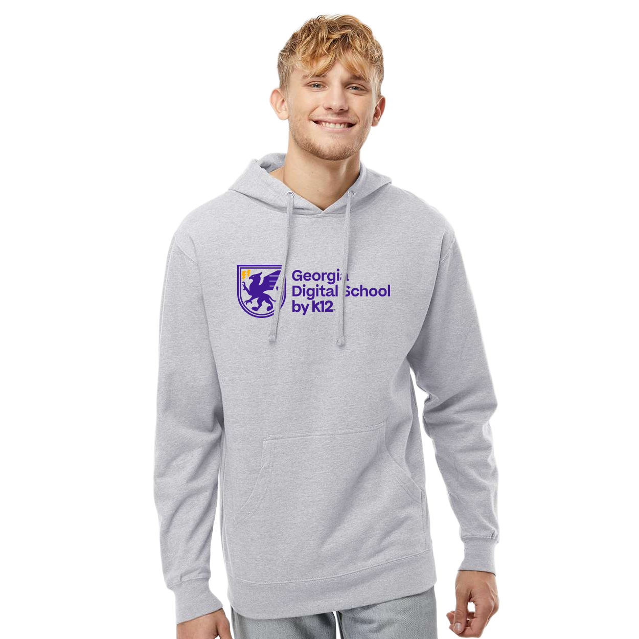 GEORGIA DIGITAL SCHOOL LOGO MIDWEIGHT HOODED SWEATSHIRT