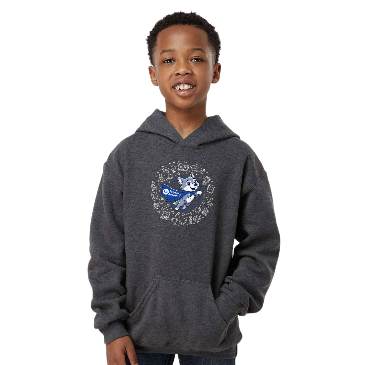 K12 PRIVATE ACADEMY WOLFIE ICONS HOODED SWEATSHIRT