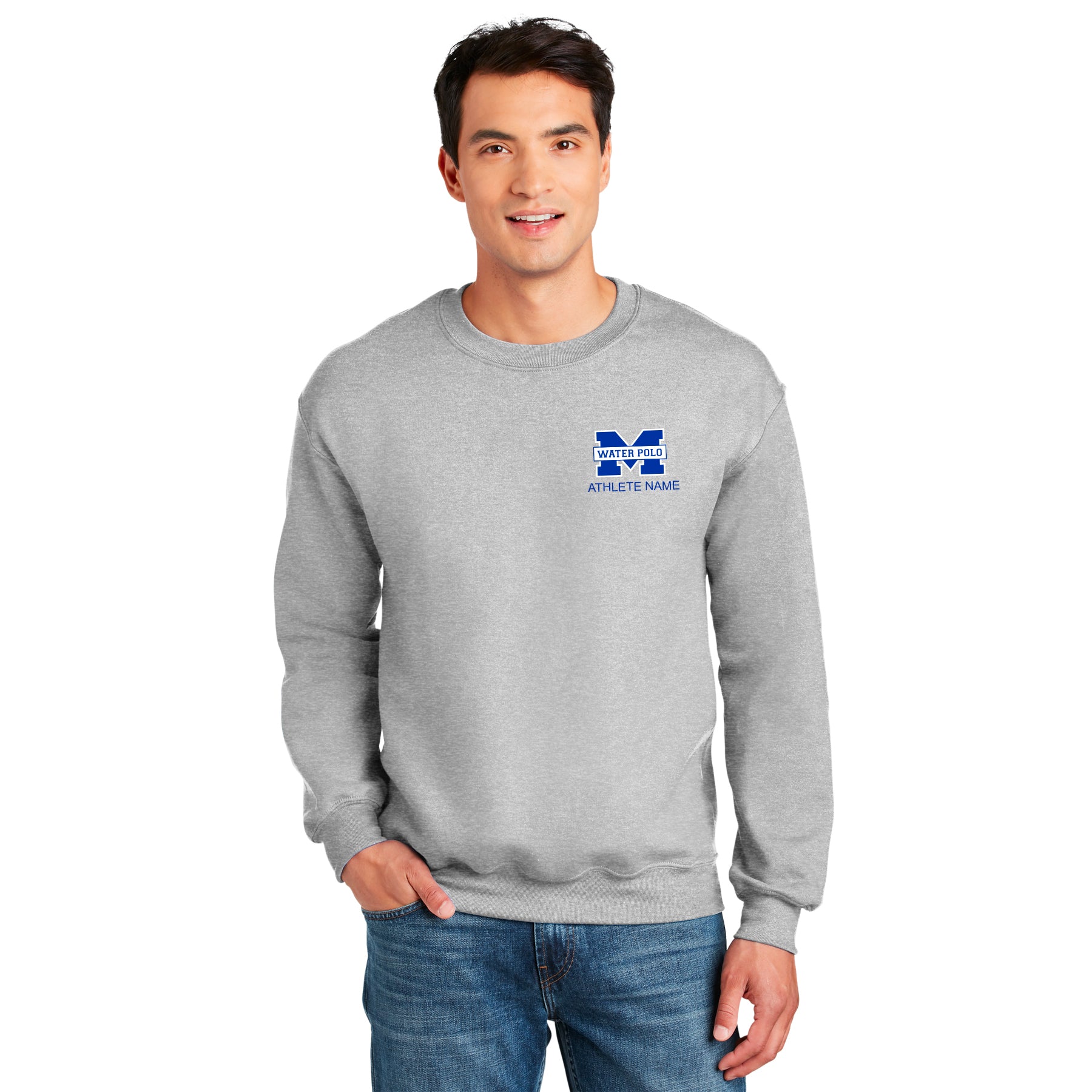 MIRA MESA WATER POLO SPIRIT PACK EMBROIDERED LOGO DRYBLEND CREWNECK SWEATSHIRT