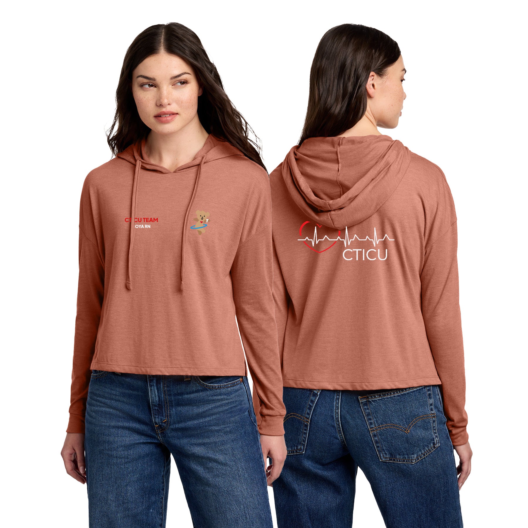 CTICU Women's Midi Long Sleeve Hoodie