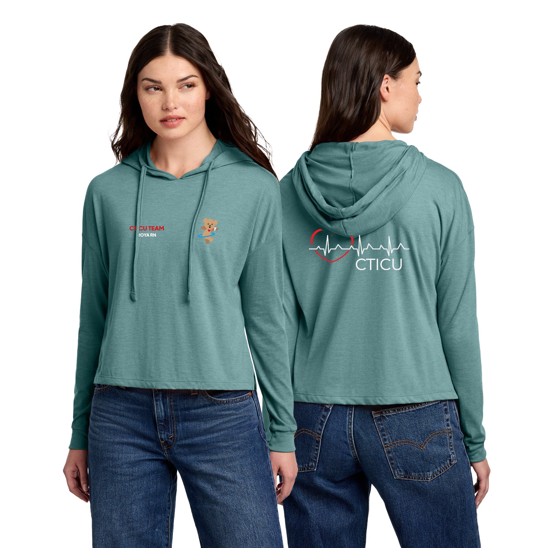 CTICU Women's Midi Long Sleeve Hoodie