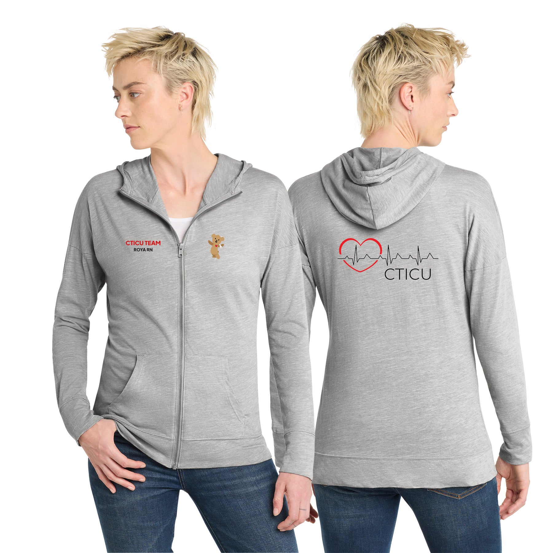 CTICU WomenÕs Medal Full-Zip Hoodie