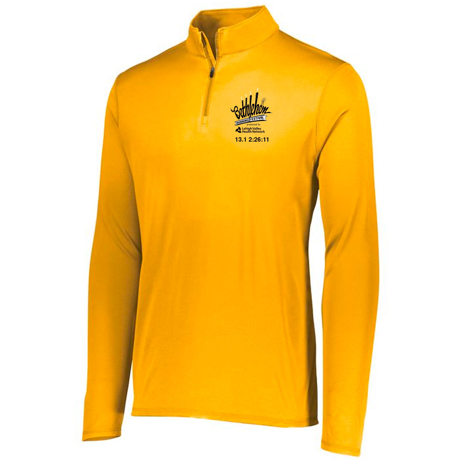 Bethlehem Running Festival EMBROIDERED LOGO ATTAIN WICKING 1/4 ZIP PULLOVER
