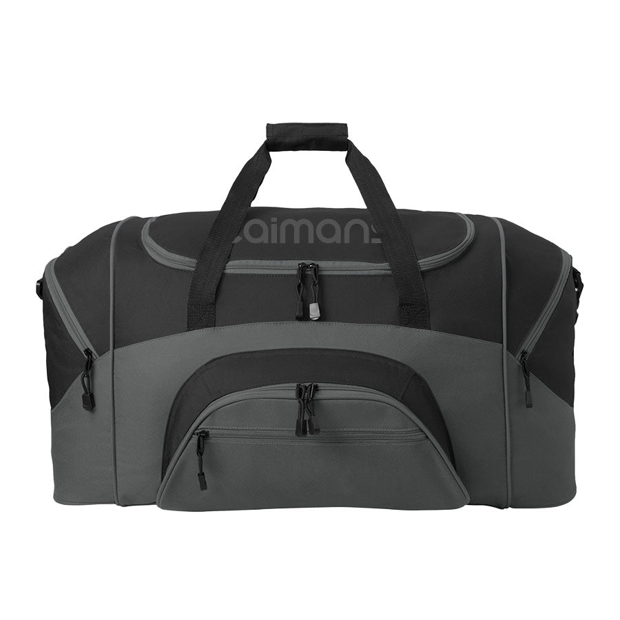 ACADEMY OF BASEBALL EMBROIDERED LOGO COLORBLOCK SPORT DUFFEL