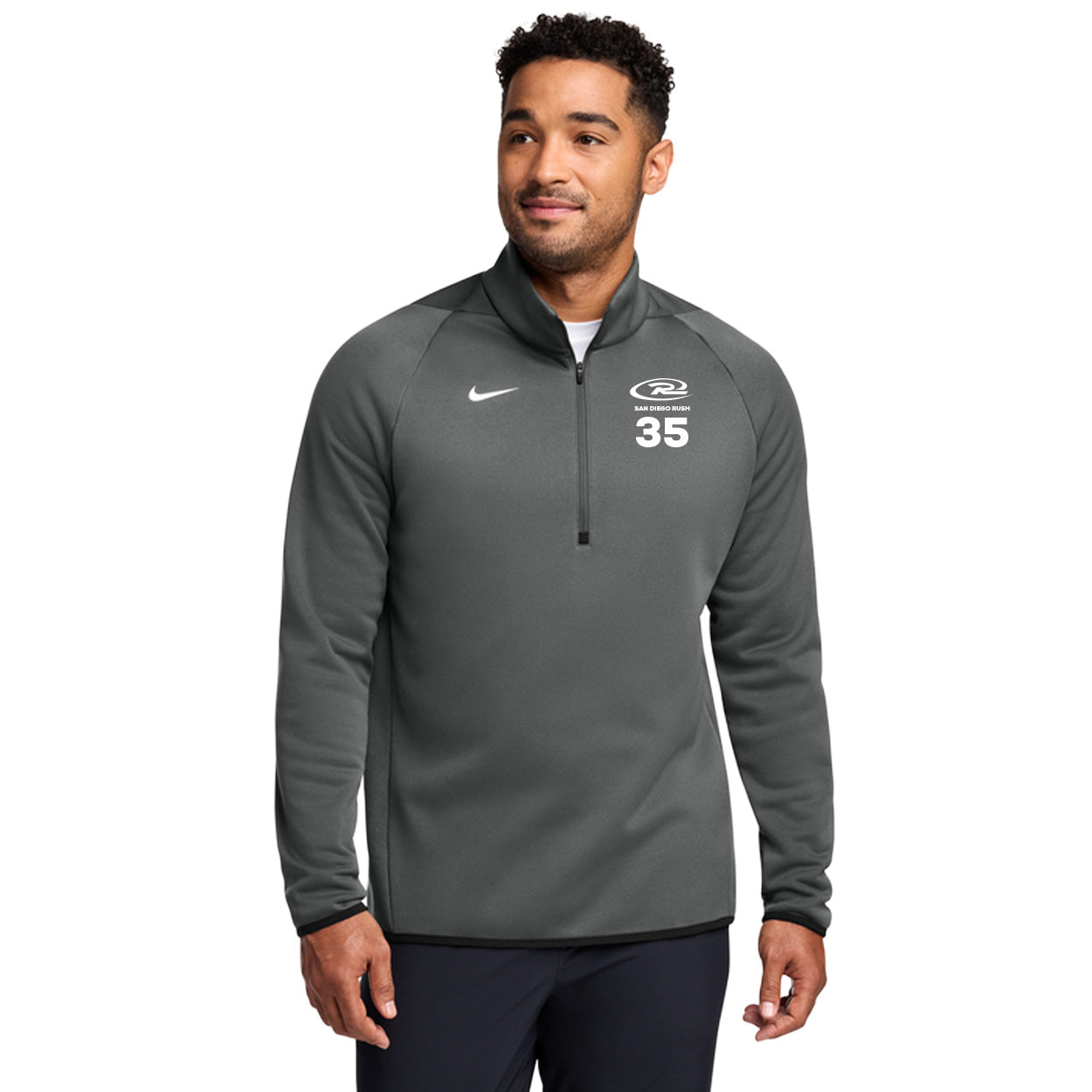 SAN DIEGO RUSH EMBROIDERED LOGO NIKE THERMA-FIT 1/4-ZIP FLEECE