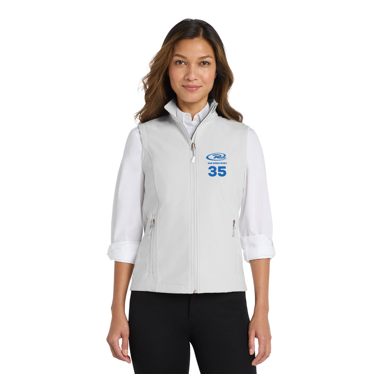 SAN DIEGO RUSH EMBROIDERED LOGO PORT AUTHORITY LADIES CORE SOFT SHELL VEST