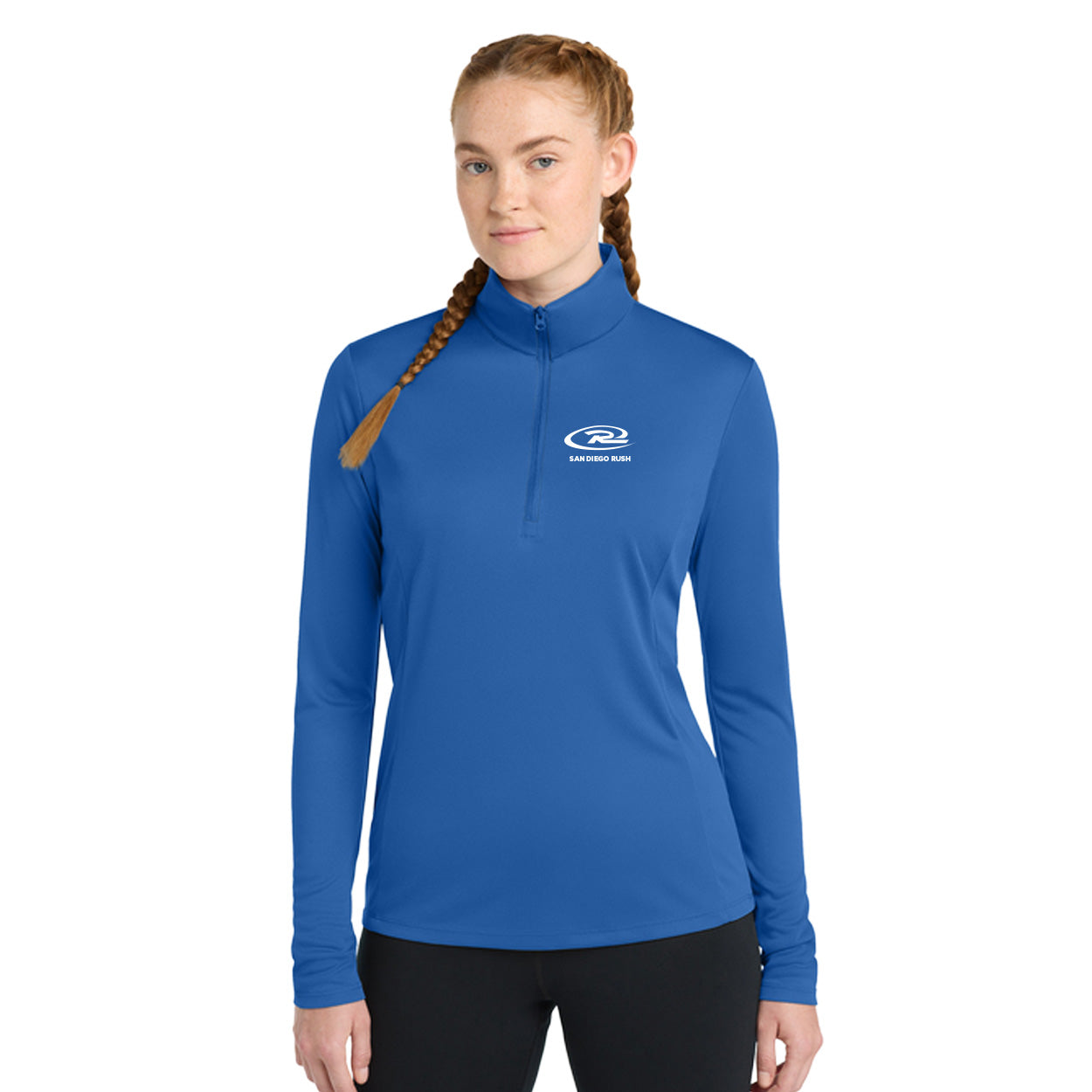 SAN DIEGO RUSH EMBROIDERED LOGO LADIES COMPETITOR 1/4-ZIP PULLOVER