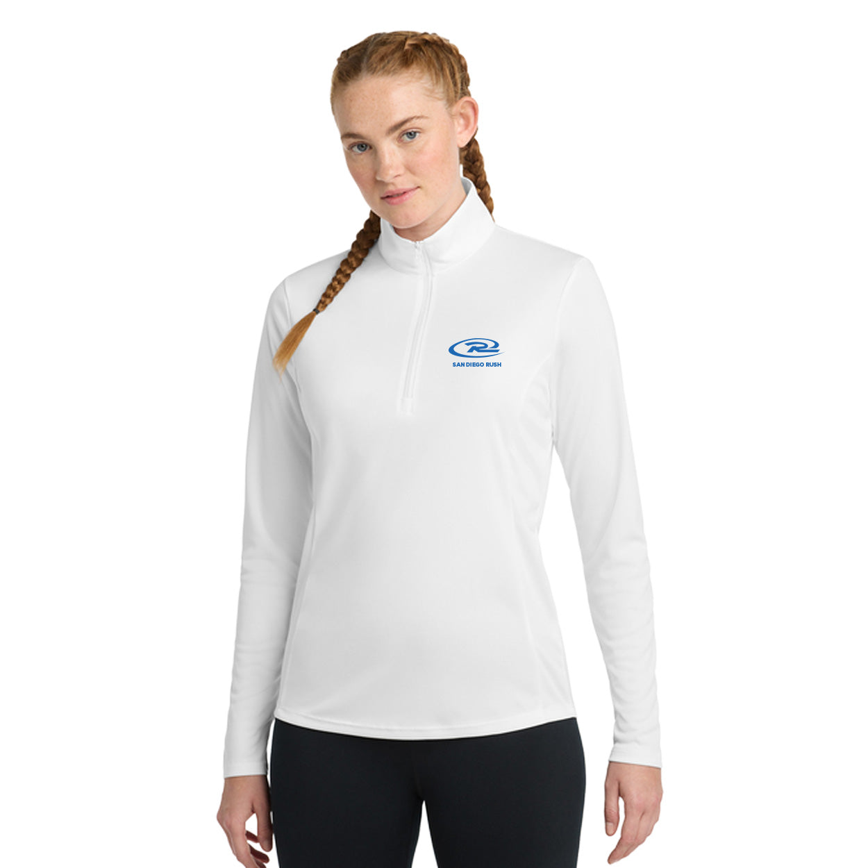 SAN DIEGO RUSH EMBROIDERED LOGO LADIES COMPETITOR 1/4-ZIP PULLOVER
