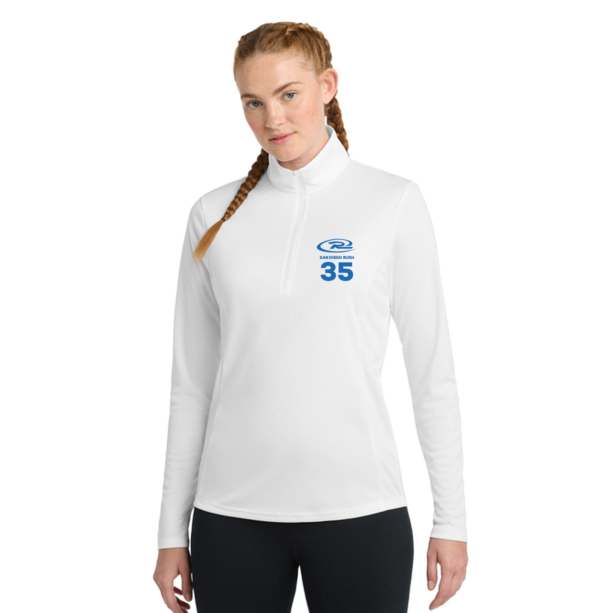 SAN DIEGO RUSH EMBROIDERED LOGO LADIES COMPETITOR 1/4-ZIP PULLOVER