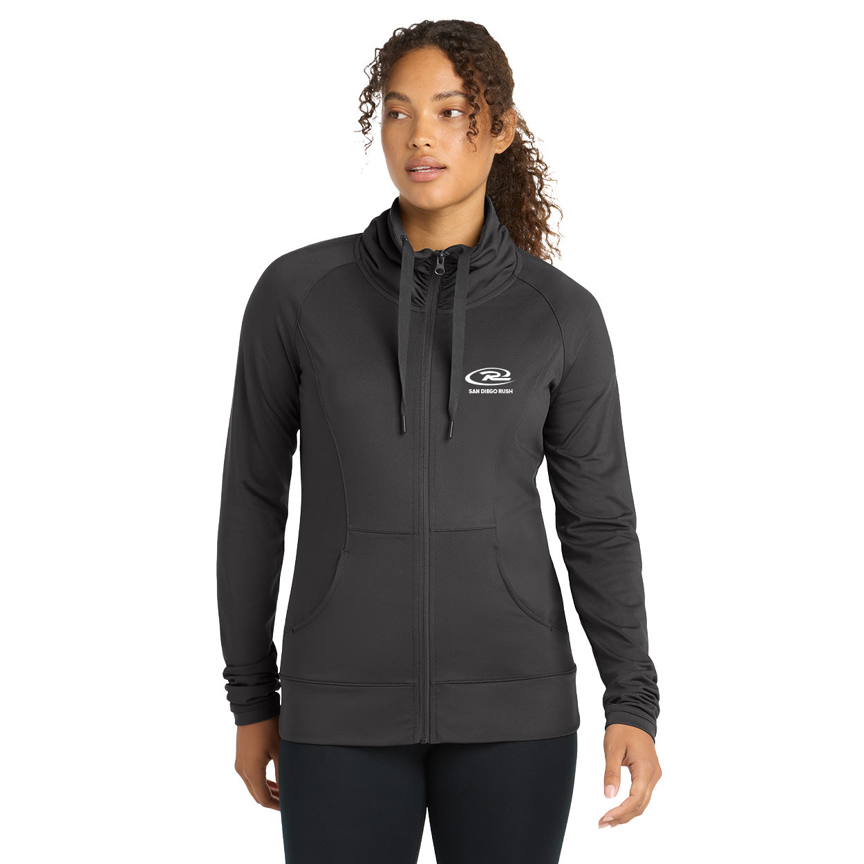 SAN DIEGO RUSH EMBROIDERED LOGO SPORT-WICK STRETCH FULL-ZIP JACKET