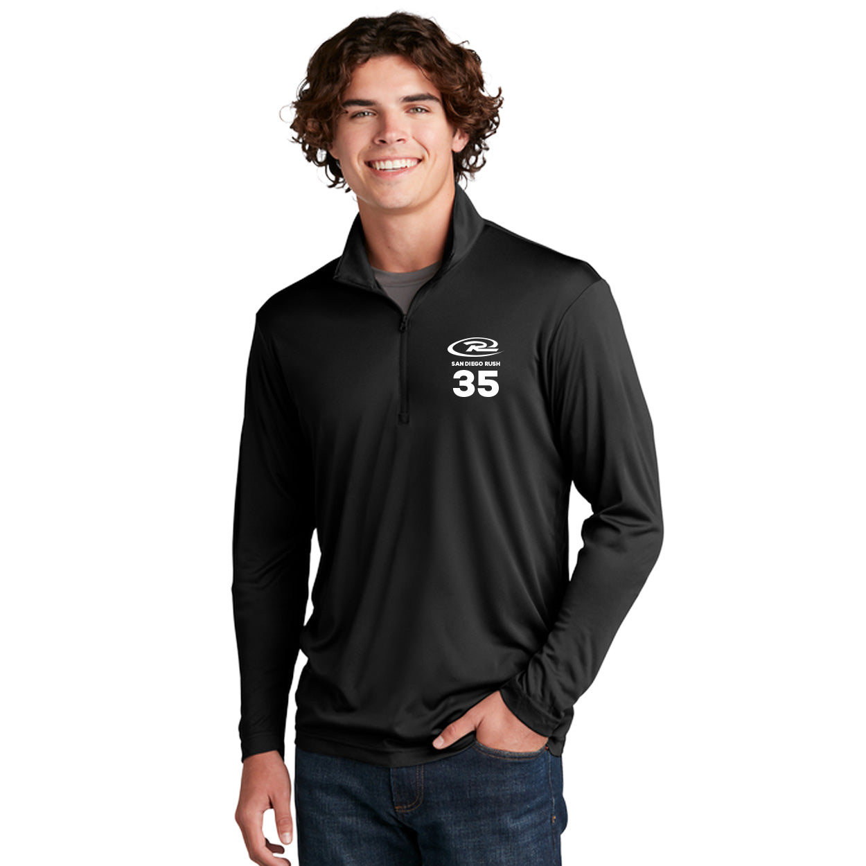 SAN DIEGO RUSH EMBROIDERED LOGO POSICHARGE¨ COMPETITOR 1/4-ZIP PULLOVER