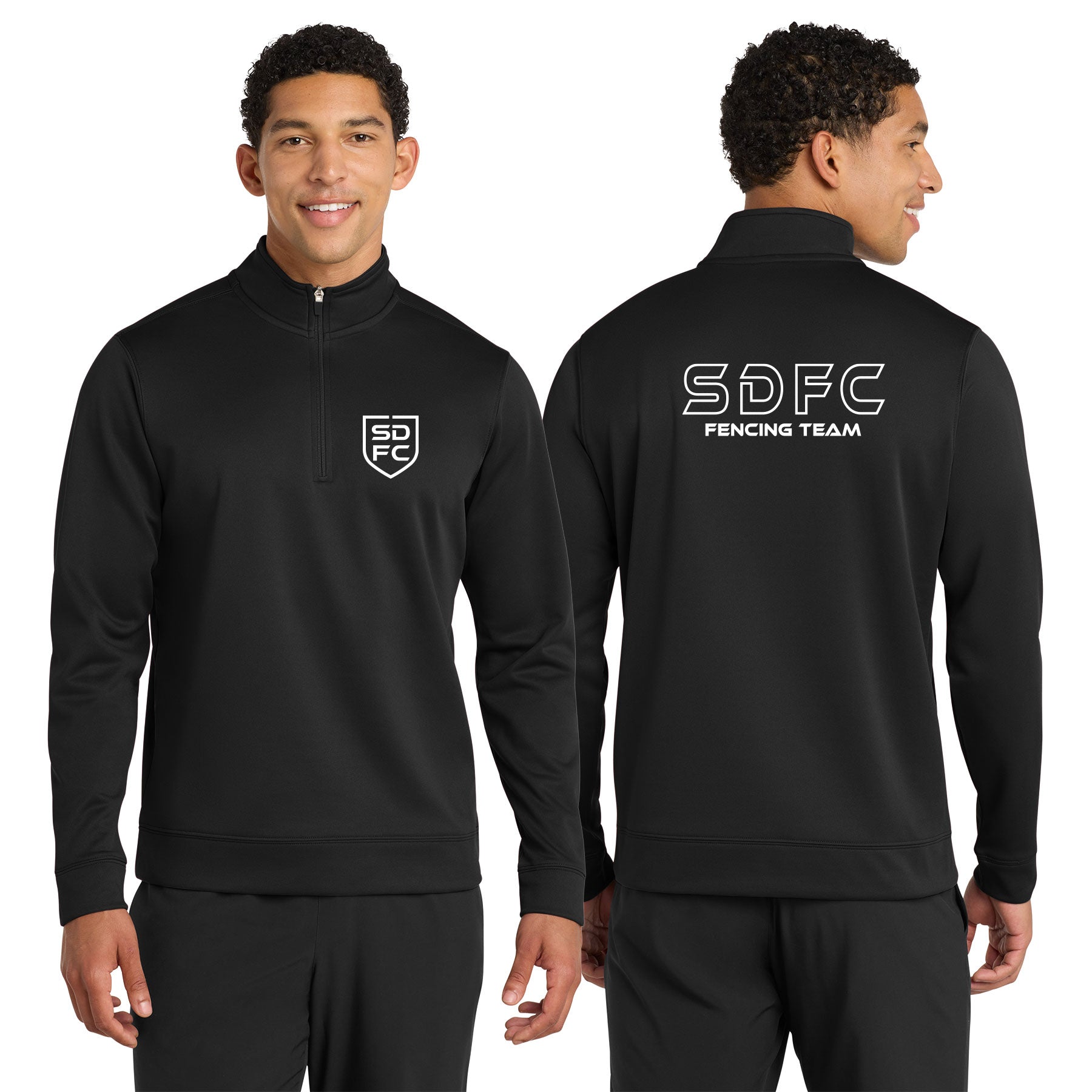 SD FENCING LOGO PERFORMANCE FLEECE 1/4-ZIP PULLOVER SWEATSHIRT