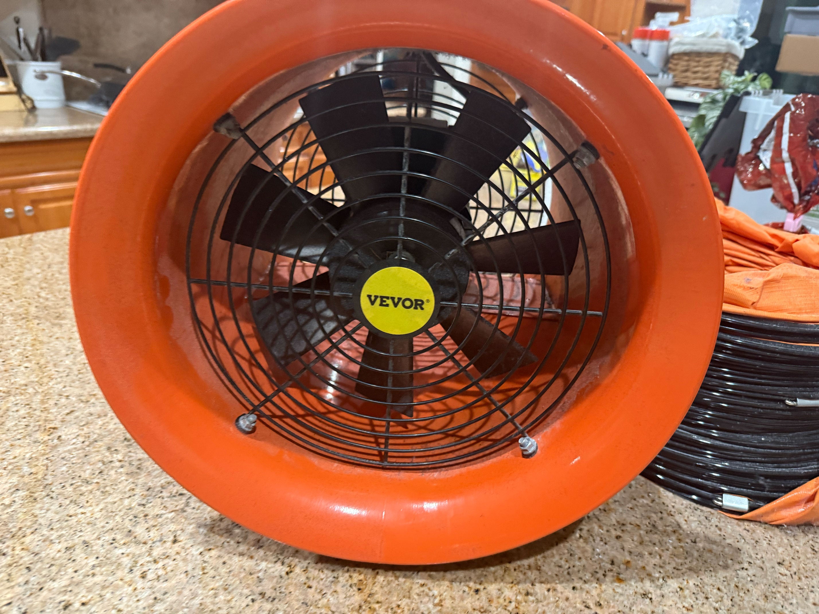 VEVOR Utility Blower Fan, 12 Inches, High Velocity Ventilator, Portable Ventilation Fan, Fume Extractor (12 Inches Blower Fan with Duct) - USED