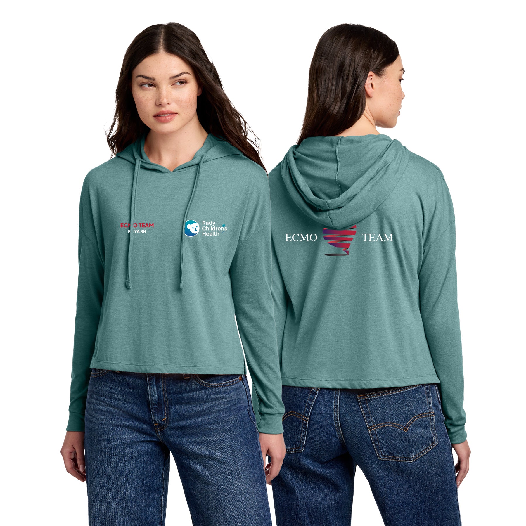 ECMO TEAM Women's Midi Long Sleeve Hoodie