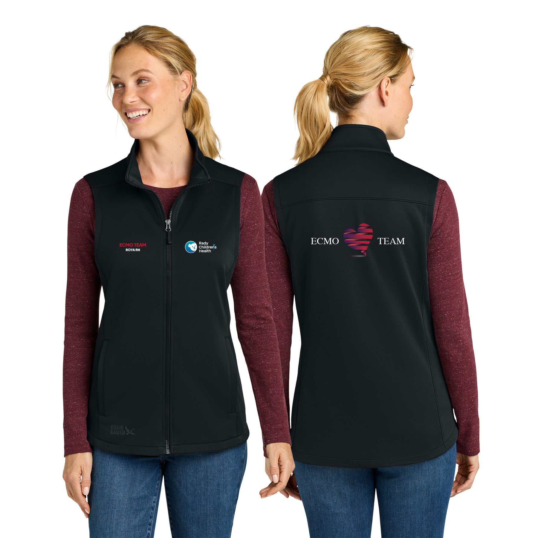 ECMO TEAM Eddie Bauer WomenÕs Smooth Mid Layer Fleece Vest