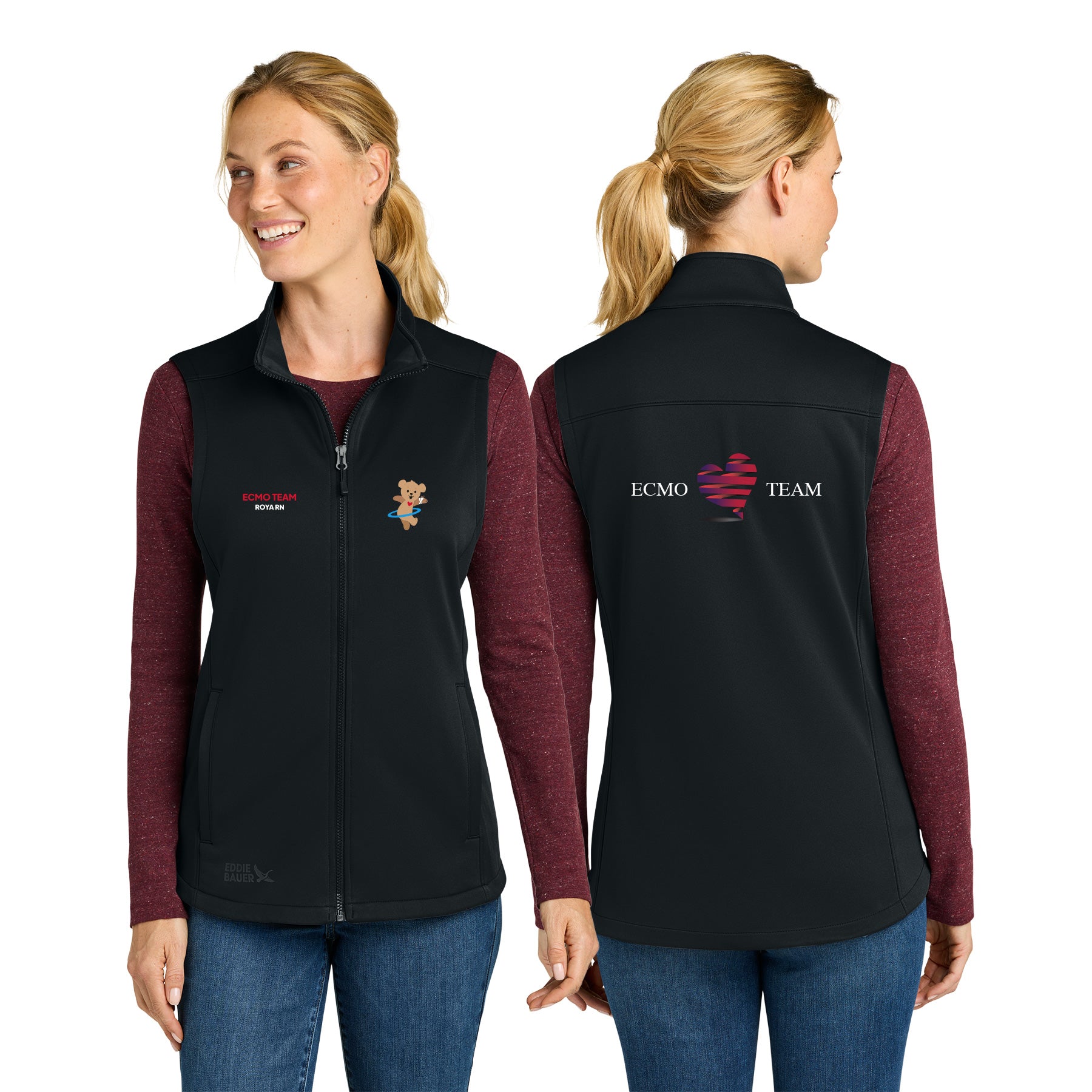 ECMO TEAM Eddie Bauer WomenÕs Smooth Mid Layer Fleece Vest
