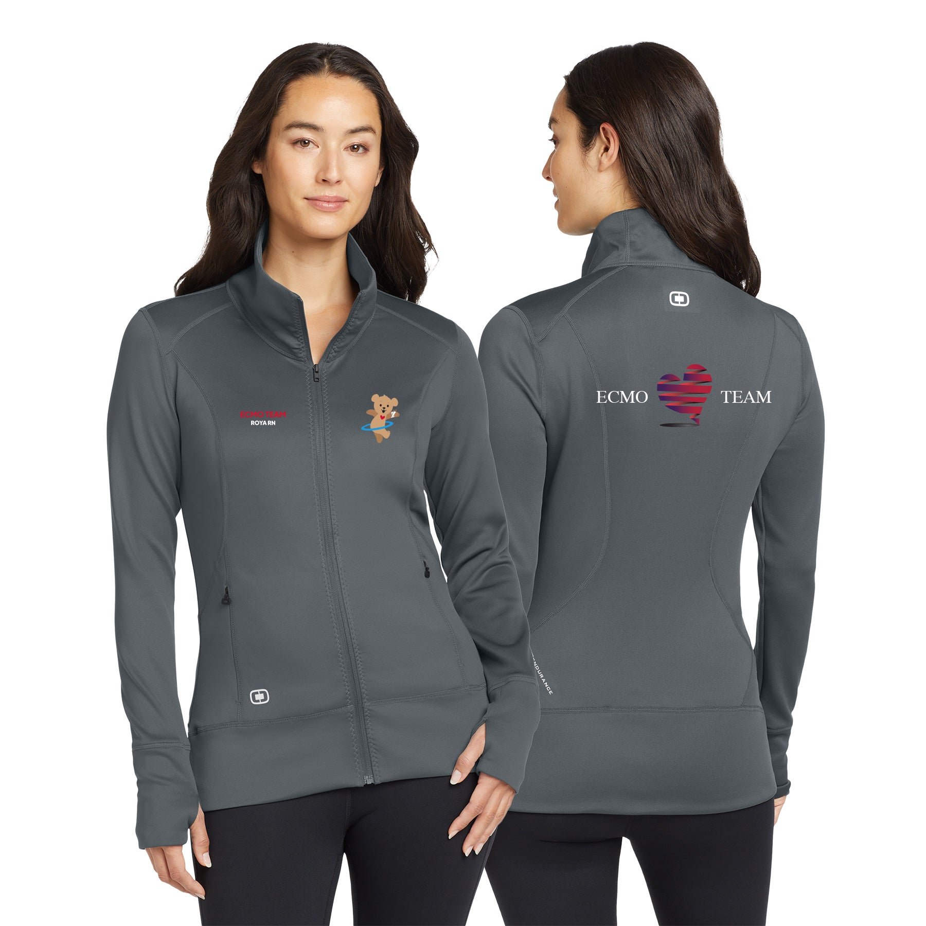 ECMO TEAM Left Chest Block OGIO ENDURANCE Ladies Fulcrum Full-Zip