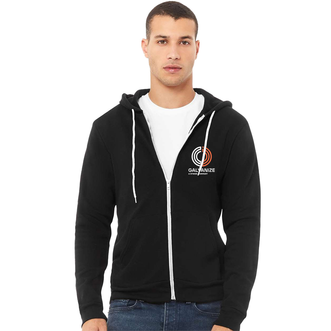 GALVANIZE LOGO BELLA+CANVAS UNISEX SPONGE FLEECE FULL-ZIP HOODIE