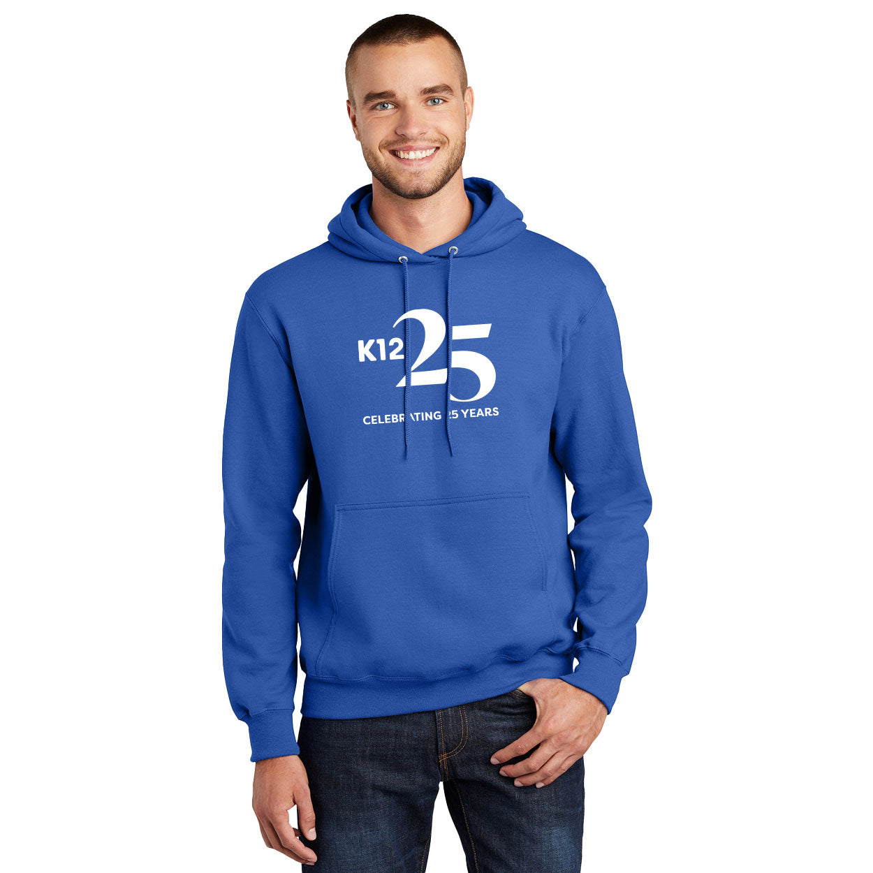 K12 25 YEARS LOGO ESSENTIAL FLEECE PULLOVER HOODED SWEATSHIRT